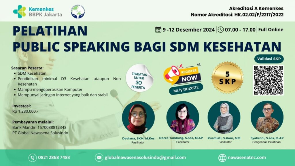 Pelatihan Public Speaking bagi SDM Kesehatan